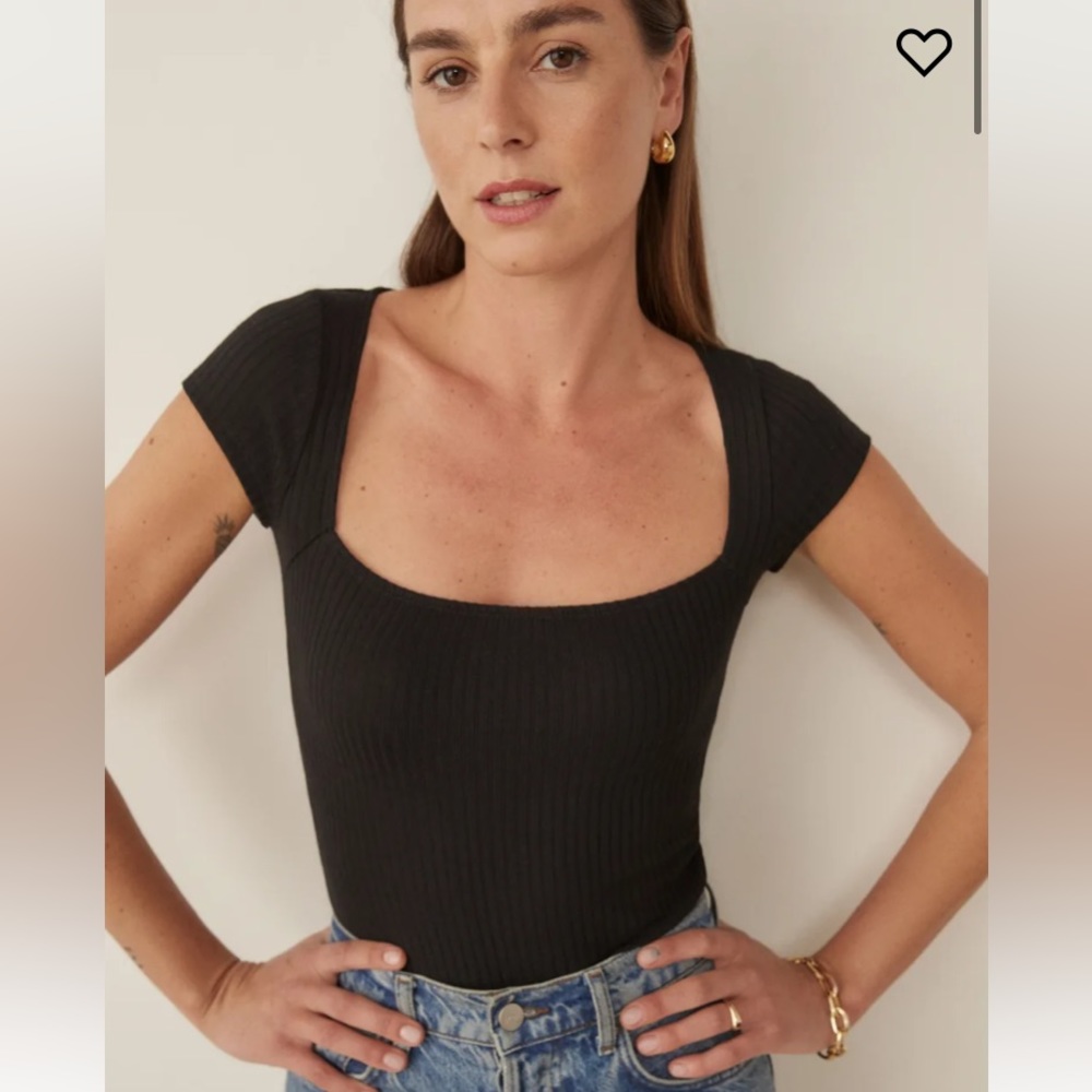 Reformation Bardot knit top size small